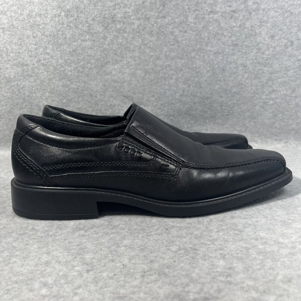 Ecco New Jersey‎ Loafers Mens Size 7/7.5 Slip On Dress Shoes Black Leather 41 EU